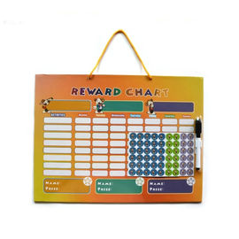 Grafico magnetico del frigorifero per cancellare a secco con compiti Magnetico grafico di ricompensa per bambini con disegno personalizzato