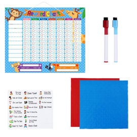 Grafico magnetico del frigorifero per cancellare a secco con compiti Magnetico grafico di ricompensa per bambini con disegno personalizzato