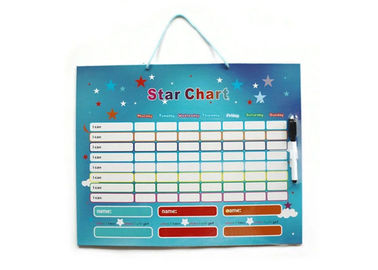 Grafico magnetico del frigorifero per cancellare a secco con compiti Magnetico grafico di ricompensa per bambini con disegno personalizzato