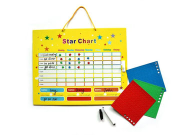 Grafico magnetico del frigorifero per cancellare a secco con compiti Magnetico grafico di ricompensa per bambini con disegno personalizzato