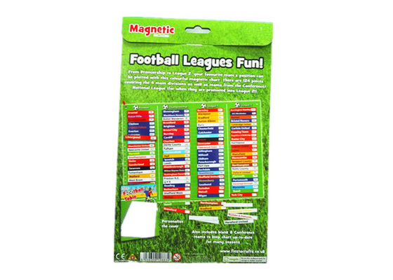 Set di attività magnetiche personalizzabili che include tavolo da gioco magnetico per calcio balilla, magnete per frigorifero e pezzi magnetici per attività per il gioco interattivo