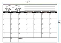 Calendario magnetico per frigorifero a cancellazione a secco personalizzato, 12 x 16 pollici Pianificatore settimanale magnetico con marcatore di cancellazione a secco
