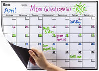 Pianificatore mensile frigorifero 17X12 pollici Magnetico Calendario perpetuo Notepad magnetici personalizzati