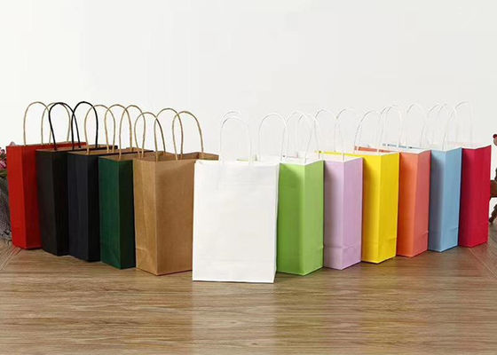 Borsa di carta pieghevole rivestita su misura per regalo di lusso Borsa da shopping in carta con maniglia a corda