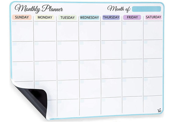 Calendario Magnetico da Frigo, Pianificatore Settimanale e Mensile Magnetico Cancellabile a Secco con Superficie Resistente alle Macchie per Scrittura e Cancellazione Facili