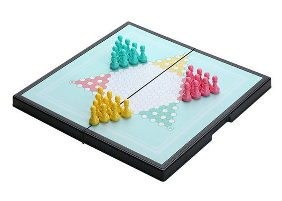 Set di attività magnetica pieghevole portatile gioco da scacchi da viaggio durevole leggero didattico riutilizzabile logo personalizzato pezzi magnetici