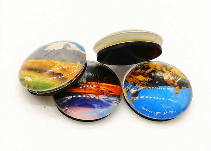 Magnete per frigorifero stampato su misura per turisti e regali da ricordo Magnete per frigorifero a cupola di vetro da 35 mm