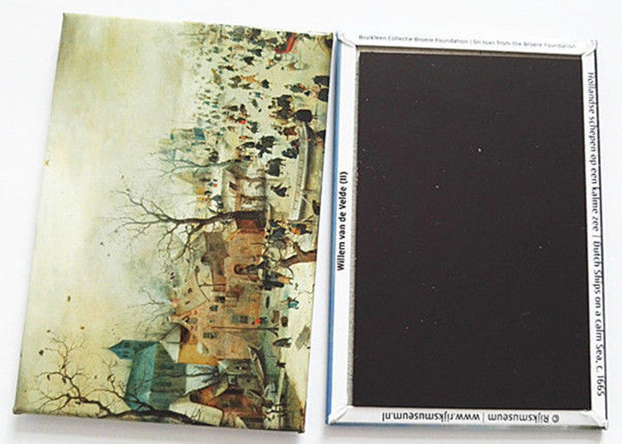 Opere d'arte personalizzate 54x78mm Stampa immagine Souvenir Magnete per frigorifero in latta per decorazione e promozione