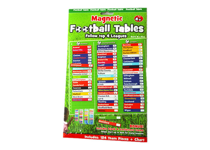Set di attività magnetiche personalizzabili che include tavolo da gioco magnetico per calcio balilla, magnete per frigorifero e pezzi magnetici per attività per il gioco interattivo