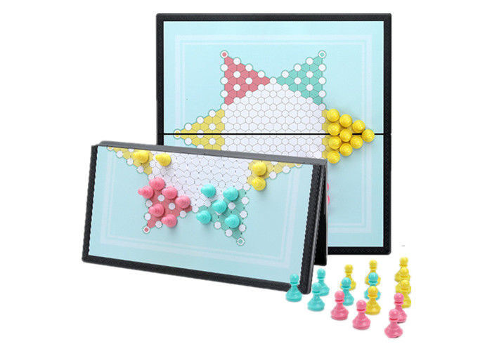 Set di attività magnetica pieghevole portatile gioco da scacchi da viaggio durevole leggero didattico riutilizzabile logo personalizzato pezzi magnetici
